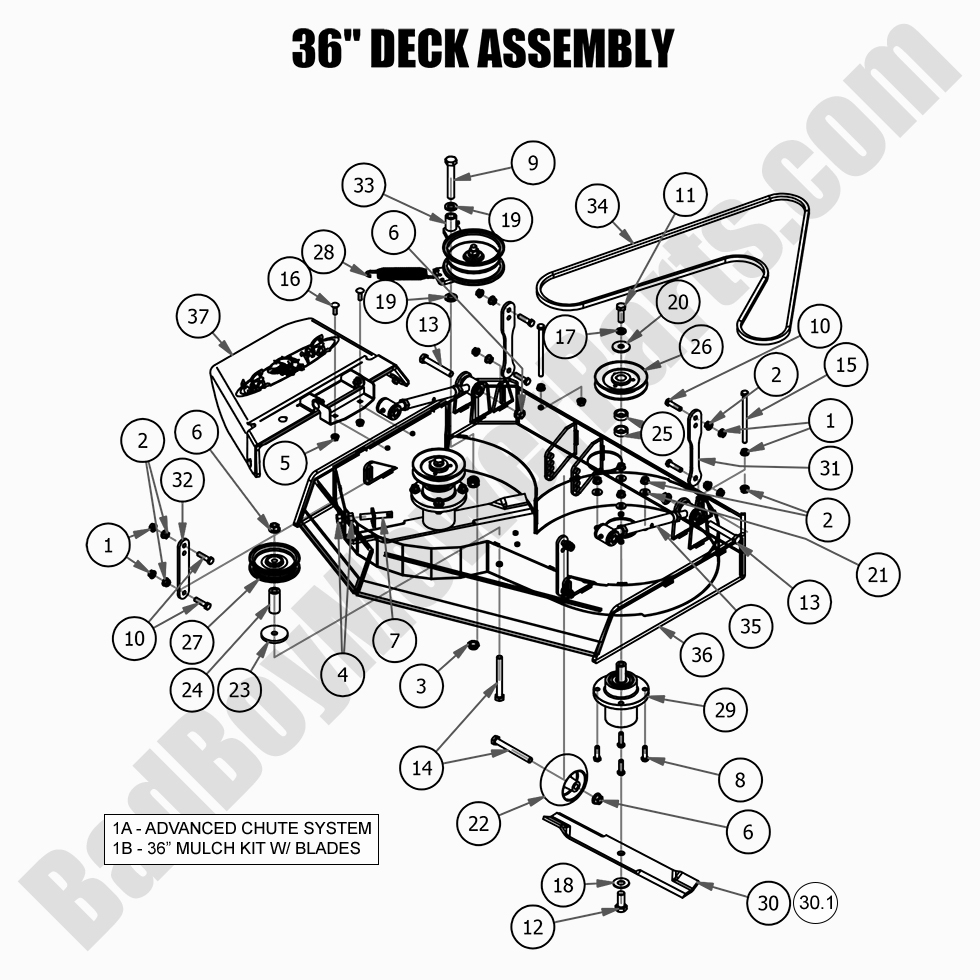 2021 Revolt - 36" Deck Assembly